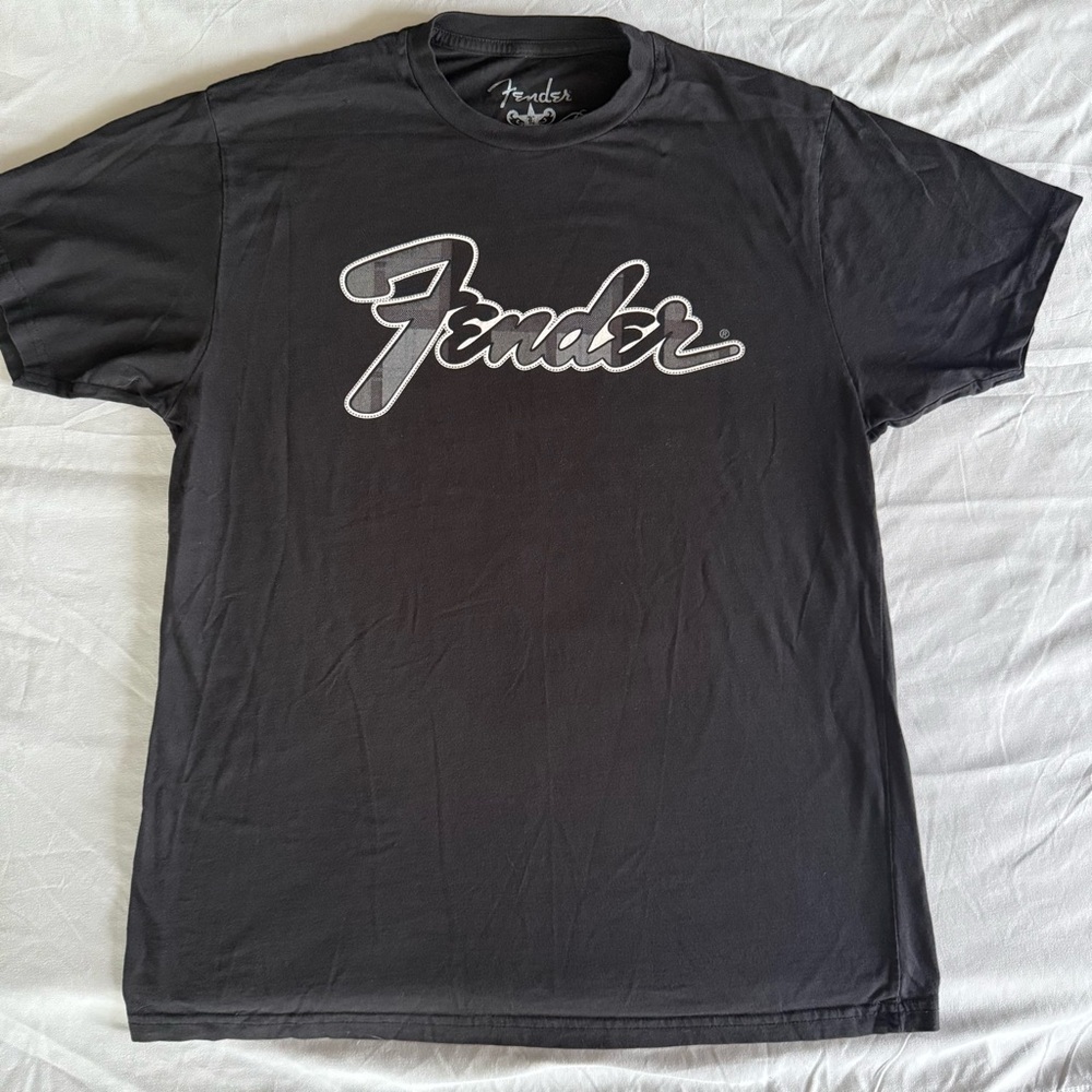 Fender Men’s Black Rock & Roll T-shirt Size Large